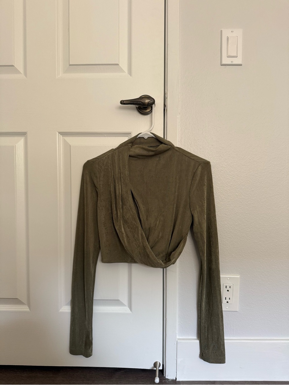 Significant Other Olive Twist-Front Long Sleeve Tee